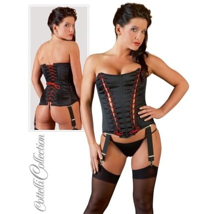 Κορσές Babette 56cm Μαύρο / Κόκκινο