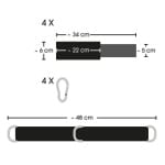 Μαύρες χειροπέδες για χέρια και πόδια Handcuffs/ Ankle Cuffs Set