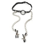 O-Ring Gag with Nipple Clamps - Image 2
