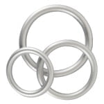 Metallic Silicone Cock Ring Set - Image 4