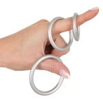 Metallic Silicone Cock Ring Set - Image 5