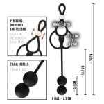 Triple Ball/Cock Ring with Anal Beads - Image 6