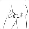Triple Ball/Cock Ring with Anal Beads - Image 7