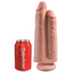 King Cock 9" Two Cocks One Hole - Flesh - Image 2
