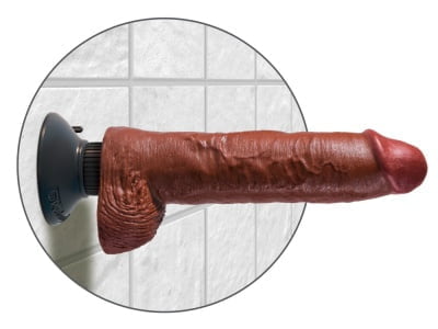 10" Vibrating Cock with Balls - Image 5