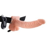 9 inch Vibrating Hollow Strap-on with Balls - Image 2