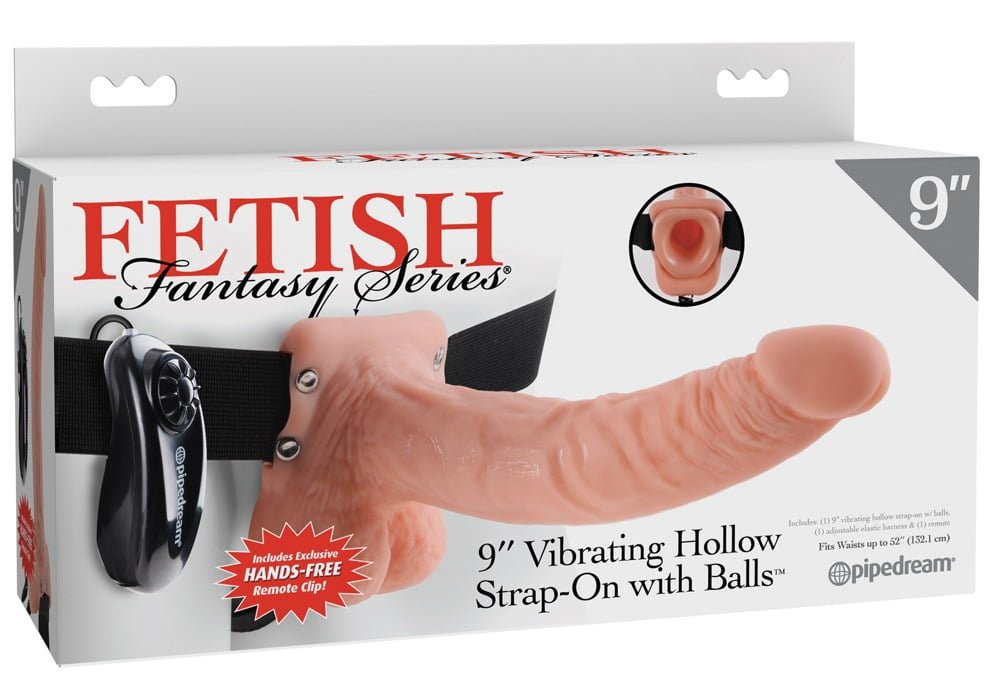 05912620000_verp 9 inch Vibrating Hollow Strap-on with Balls - Image 1