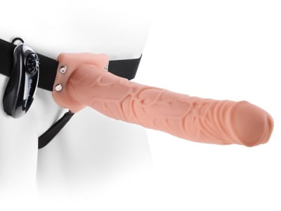 11 inch Vibrating Hollow Strap-On - Image 3