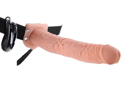 11 inch Vibrating Hollow Strap-On - Image 6