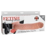 11 inch Vibrating Hollow Strap-On