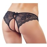 Σλιπ ανοιχτό με δαντέλα Μαύρο Briefs