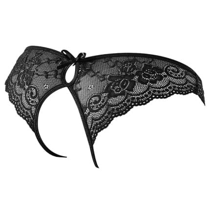 Σλιπ ανοιχτό με δαντέλα Μαύρο Briefs