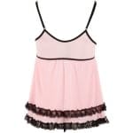 Babydoll and String Ροζ με Δαντέλα - Image 5
