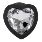 silicone butt plug heart gem