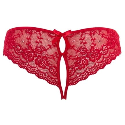 Σλιπ ανοιχτό με δαντέλα Κόκκινο Briefs