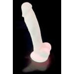 Φωσφορούχο Πέος Σιλικόνης με εφέ μνήμης 17,6 cm Glow - Image 2