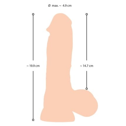 Ρεαλιστικό ομοίωμα πέους 20 cm movable Skin