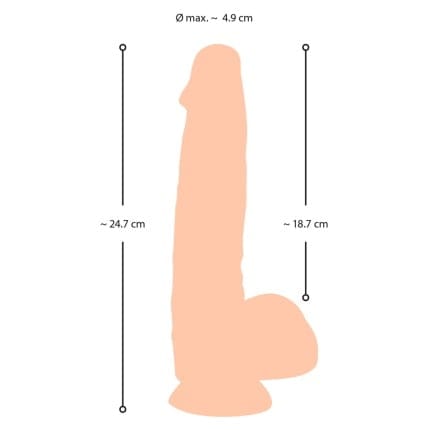 Ρεαλιστικό ομοίωμα πέους 25 cm movable Skin