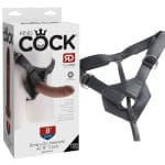 Ρεαλιστικό στραπόν 8 Inch King Cock Μελαμψο