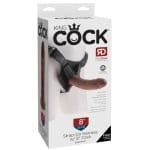 Ρεαλιστικό στραπόν 8 Inch King Cock Μελαμψο