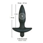 Πρωκτική Σφήνα Με Δόνηση Black Velvets Small