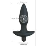 Πρωκτική Σφήνα Με Δόνηση Black Velvets Medium