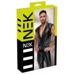 Μαύρη μπλούζα με ανοιχτό γιακά NEK