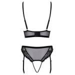 Μαύρο σετ με άνοιγμα στον καβάλο Cottelli Collection