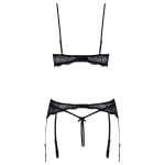 Μαύρο δαντελένιο σετ Cottelli Collection