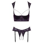 Μωβ σετ με πέρλες Cottelli Collection