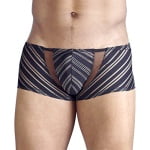Ανδρικό Μπόξερ Με Διαφανείς Ρίγες Men´s Pants Black transparent stripes