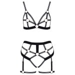 Μαύρο σετ από λουριά Cottelli Collection