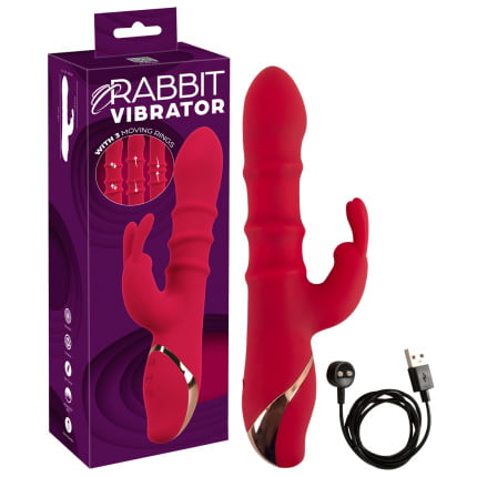 Δονητής Κουνέλι Rabbit Vibrator Moving Rings