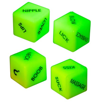 Ζάρια που φωσφορίζουν Glow in the Dark Love Dice