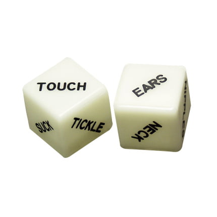 Ζάρια που φωσφορίζουν Glow in the Dark Love Dice