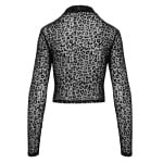Λεοπάρ διάφανο μπλουζάκι Noir Handmade