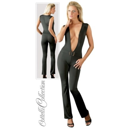 Αμάνικη Ολόσωμη Φόρμα Μαύρη Jumpsuit Overall