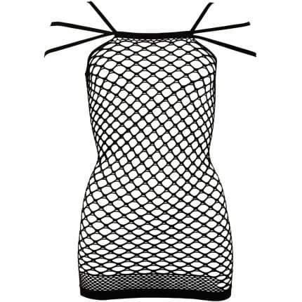 Μίνι Φόρεμα Δίχτυ Χωρίς Ραφές Μαύρο Lingerie Dress S-L