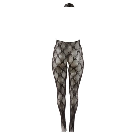 Ολόσωμο καλσόν Μαύρο Catsuit open bust