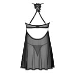 Διάφανο σετ με babydoll και στρίνγκ με κέντημα Obsessive