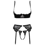 Δαντελωτό σετ ζαρτιέρας με κοσμήματα Cottelli Collection