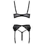 Δαντελωτό σετ ζαρτιέρας με κοσμήματα Cottelli Collection