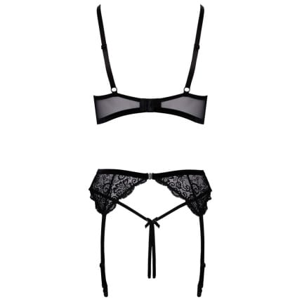 Δαντελωτό σετ ζαρτιέρας με κοσμήματα Cottelli Collection
