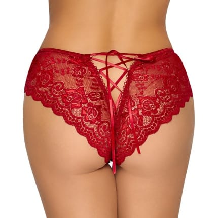 Σέξι κόκκινο εσώρουχο με κορδέλα Cottelli Collection