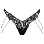 Δαντελωτό στρίνγκ με πέρλες Cottelli Collection
