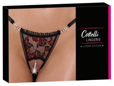 Στρίνγκ με πέρλες και στρας Cottelli Collection