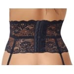 Μαύρη δαντελωτή ζαρτιέρα Cottelli Collection