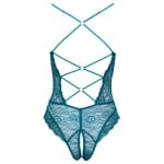Δαντελωτό τιρκουάζ κορμάκι χωρίς καβάλο Cottelli Collection