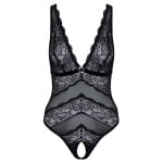 Δαντελένιο μαύρο κορμάκι χωρίς καβάλο Cottelli Collection