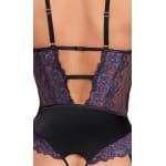 Δαντελένιο μωβ κορμάκι με στρας Cottelli Collection
